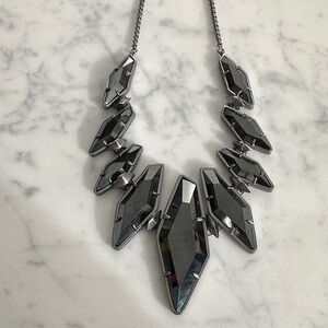 KENDRA SCOTT Gunmetal Geometric Necklace